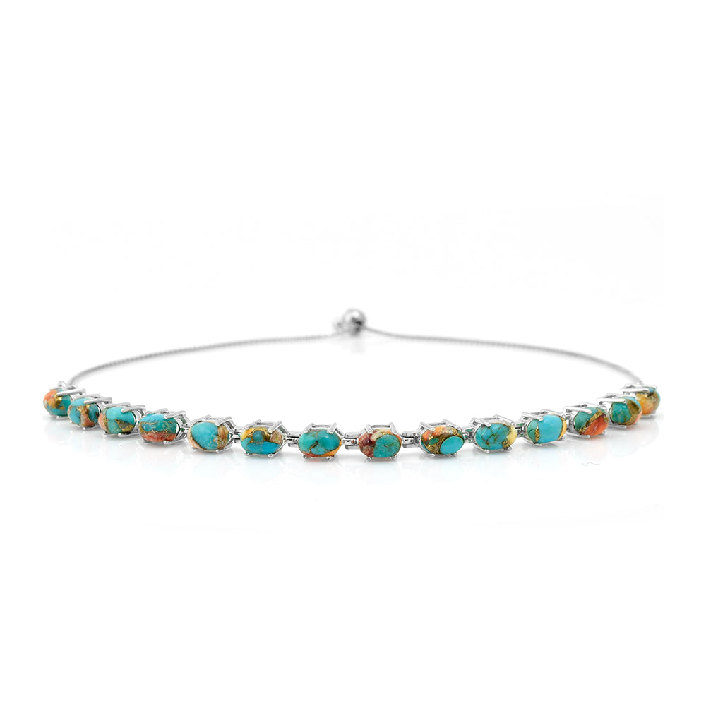 Silberarmband mit Austerntürkis 3 