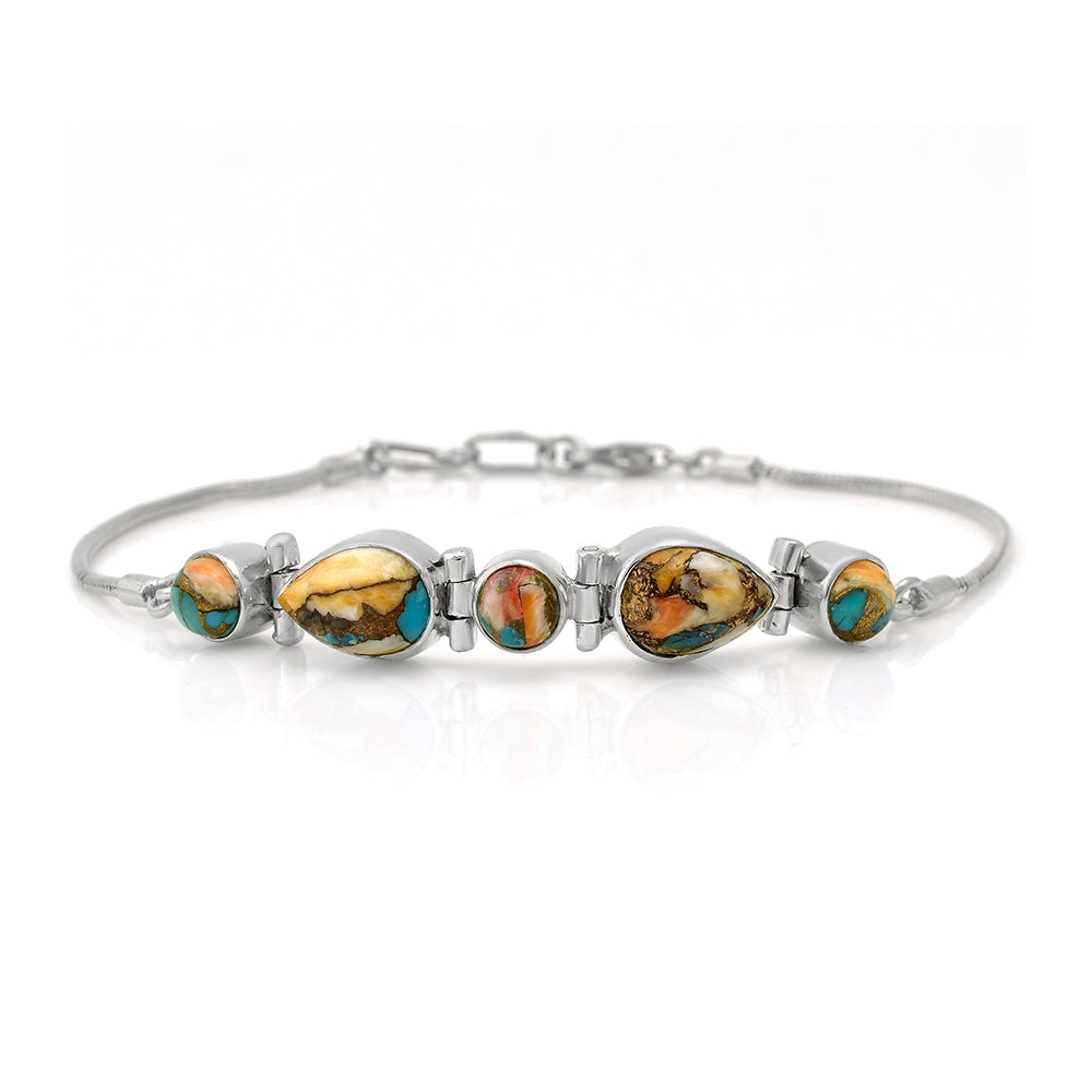 Silberarmband mit Austerntürkis 1 