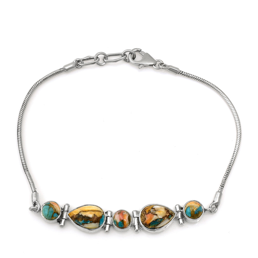 Silberarmband mit Austerntürkis 3 