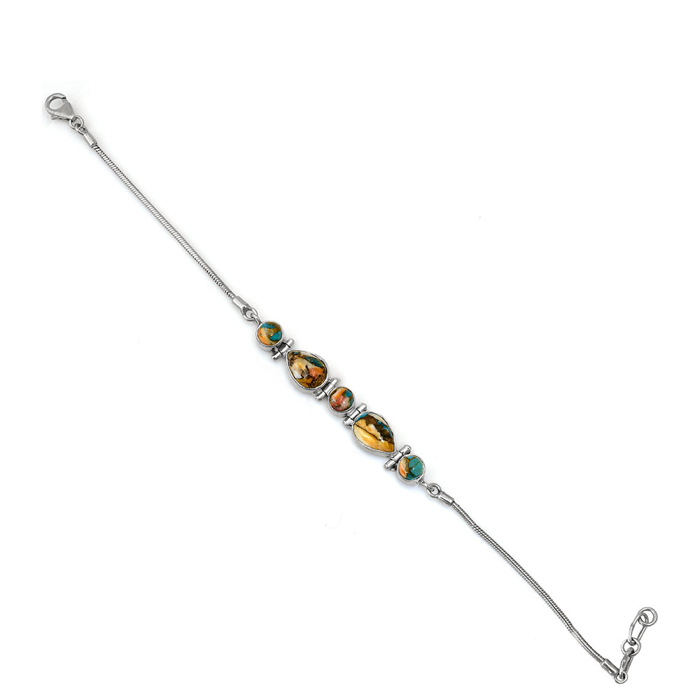 Silberarmband mit Austerntürkis 4 