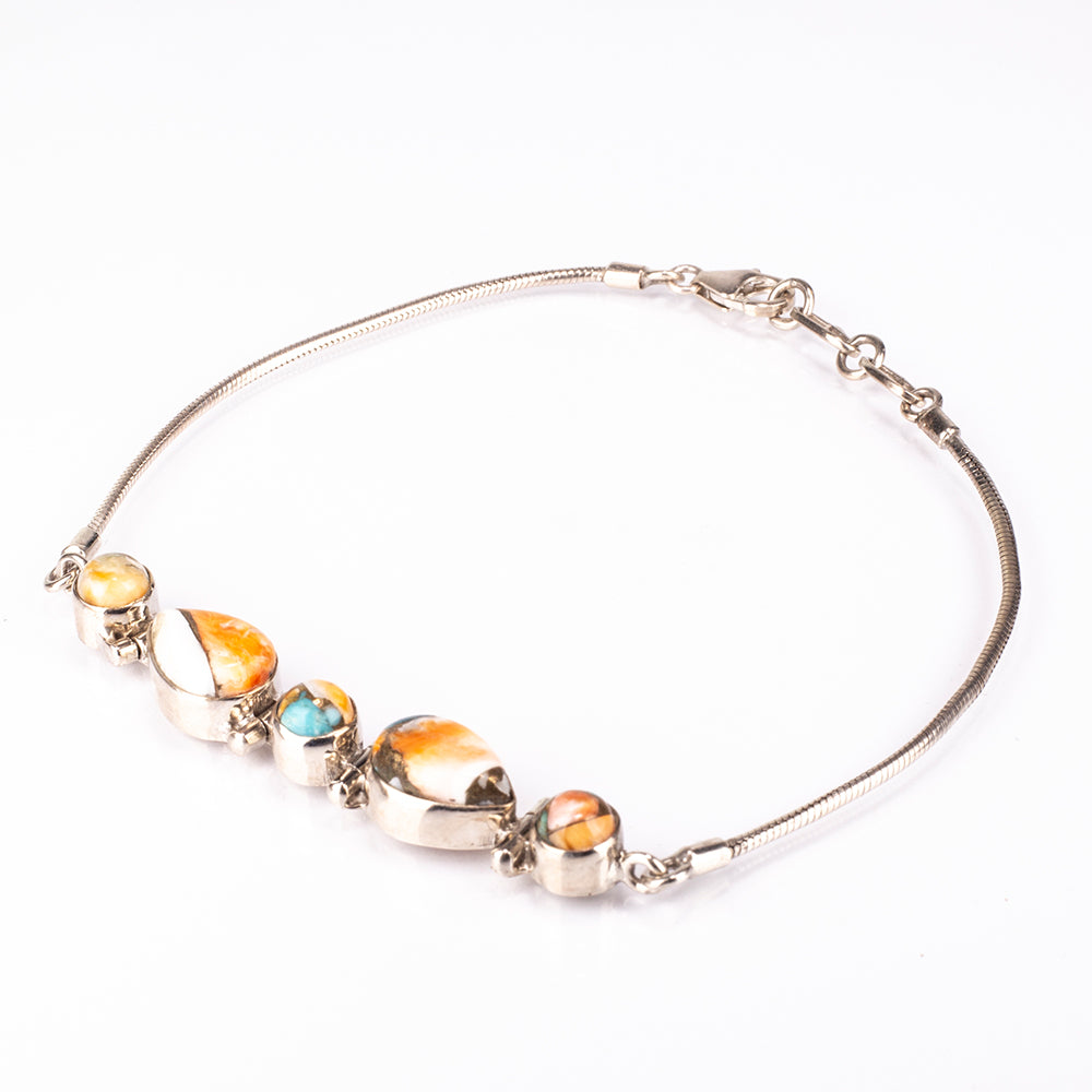 Silberarmband mit Austerntürkis 5 
