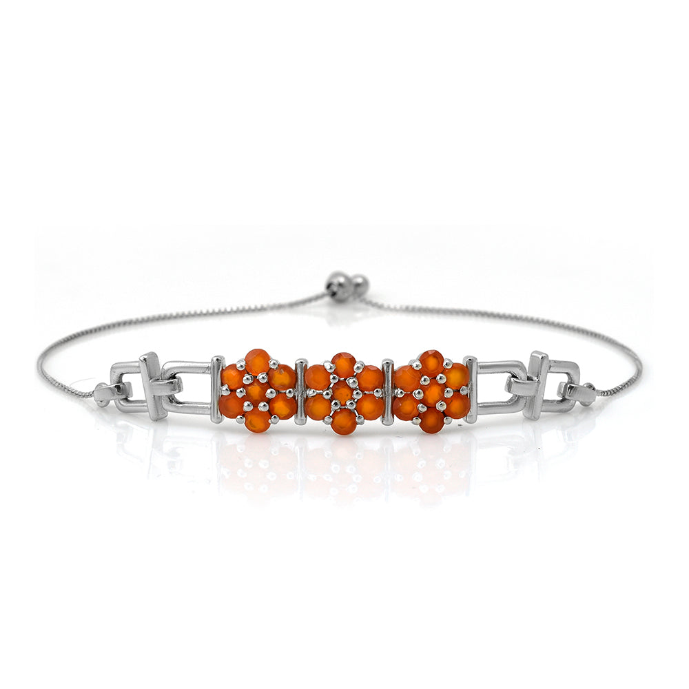 Silberarmband mit rotem Achat 1 