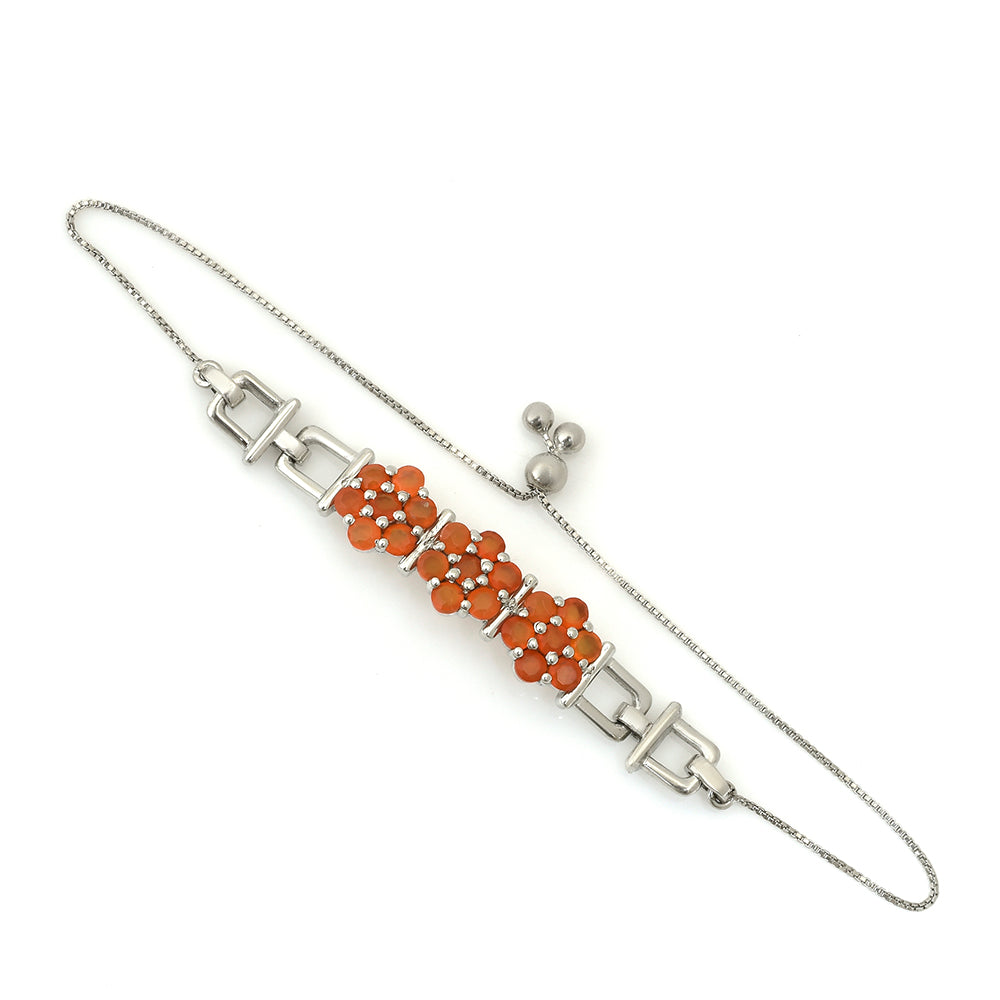 Silberarmband mit rotem Achat
