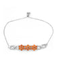 Silberarmband mit rotem Achat