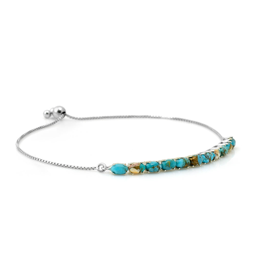 Silberarmband mit Austerntürkis 3 