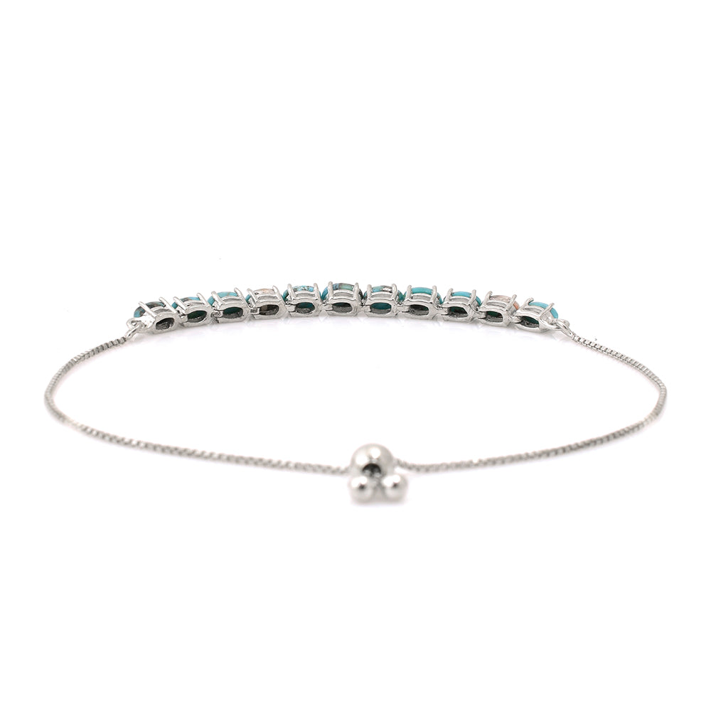Silberarmband mit Austerntürkis