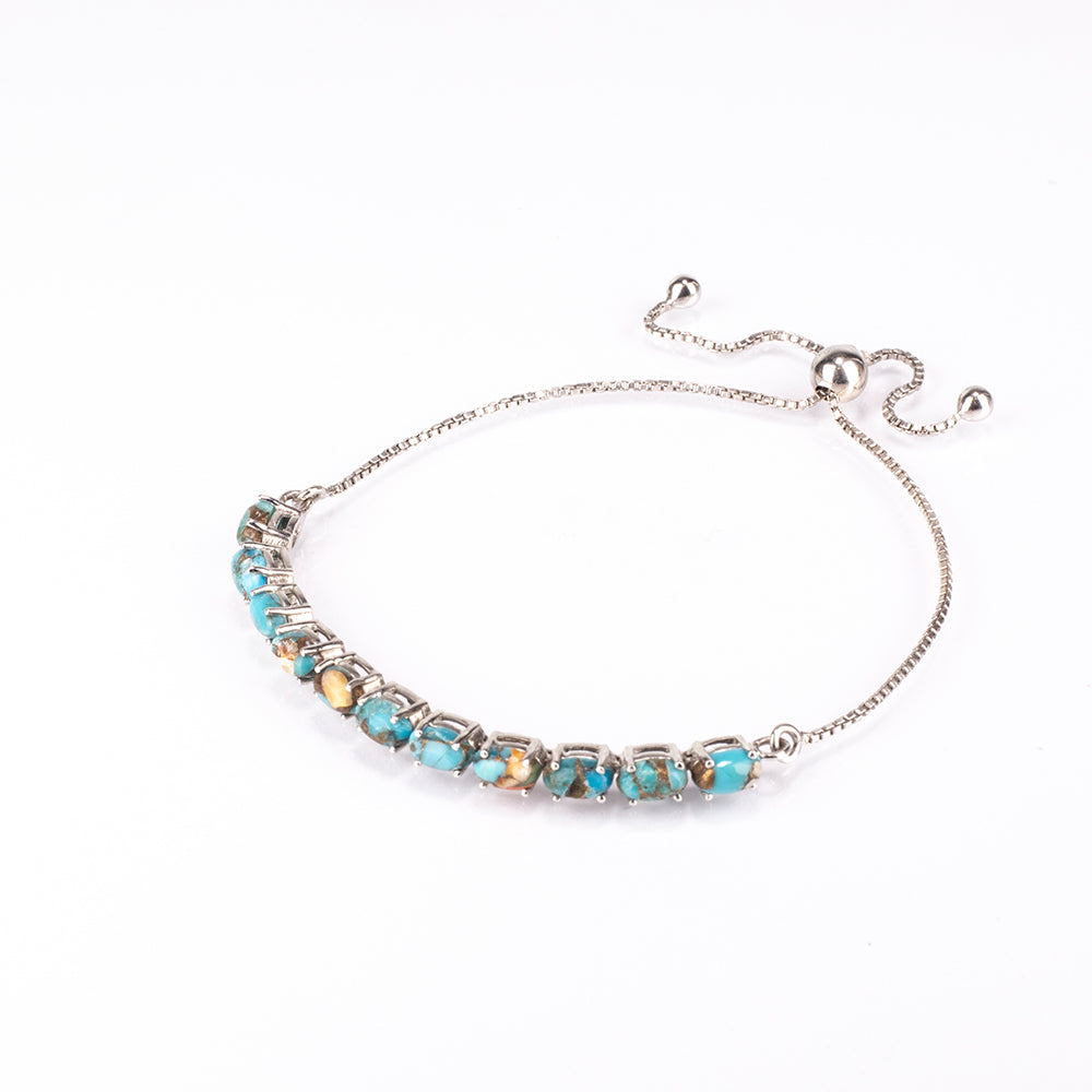Silberarmband mit Austerntürkis 5 