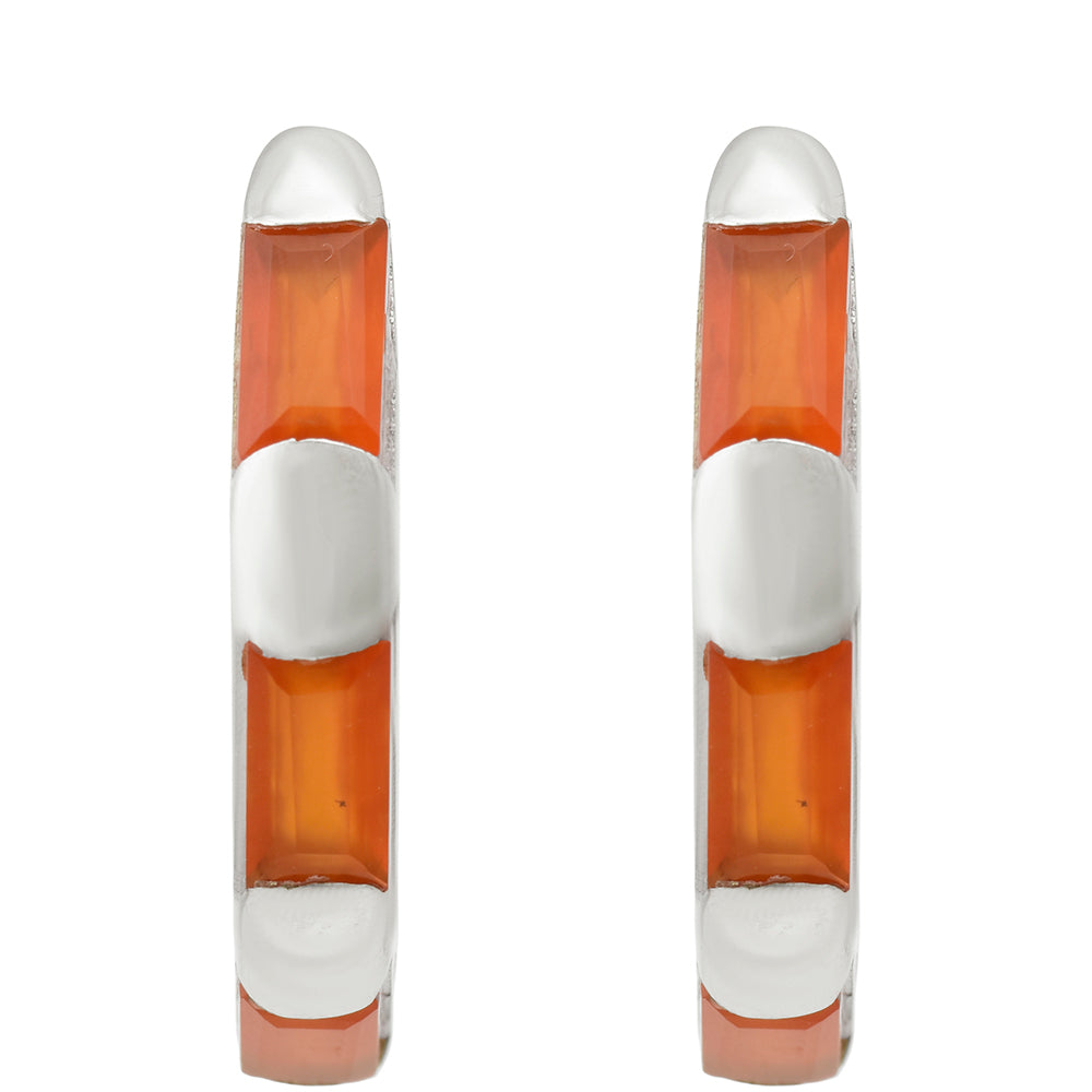 Silberohrringe mit rotem Achat 3 