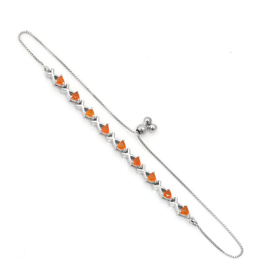 Silberarmband mit rotem Achat