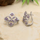 Silberohrringe mit brasilianischem Amethyst