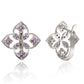 Silberohrringe mit brasilianischem Amethyst