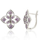 Silberohrringe mit brasilianischem Amethyst