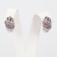 Silberohrringe mit brasilianischem Amethyst