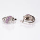 Silberohrringe mit brasilianischem Amethyst