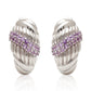 Silberohrringe mit brasilianischem Amethyst