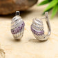 Silberohrringe mit brasilianischem Amethyst