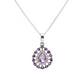 Silberanhänger mit brasilianischem Amethyst und weißem Topas