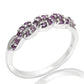 Silberring mit brasilianischem Amethyst