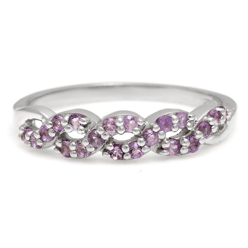 Silberring mit brasilianischem Amethyst 9 