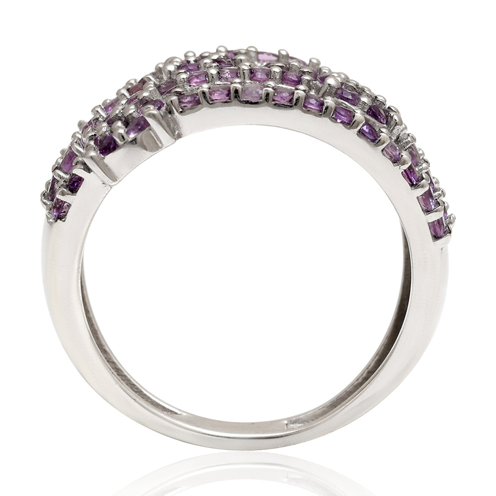 Silberring mit brasilianischem Amethyst 5 