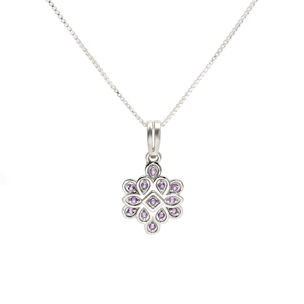 Silberanhänger mit brasilianischem Amethyst 1 