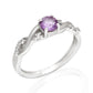 Silberring mit weißem Topas und brasilianischem Amethyst