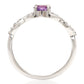 Silberring mit weißem Topas und brasilianischem Amethyst