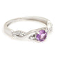 Silberring mit weißem Topas und brasilianischem Amethyst