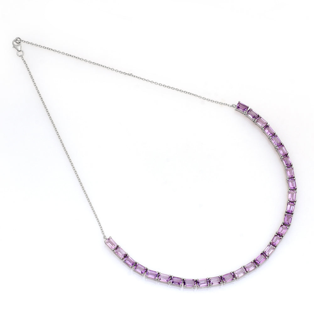 Silberarmband mit brasilianischem Amethyst