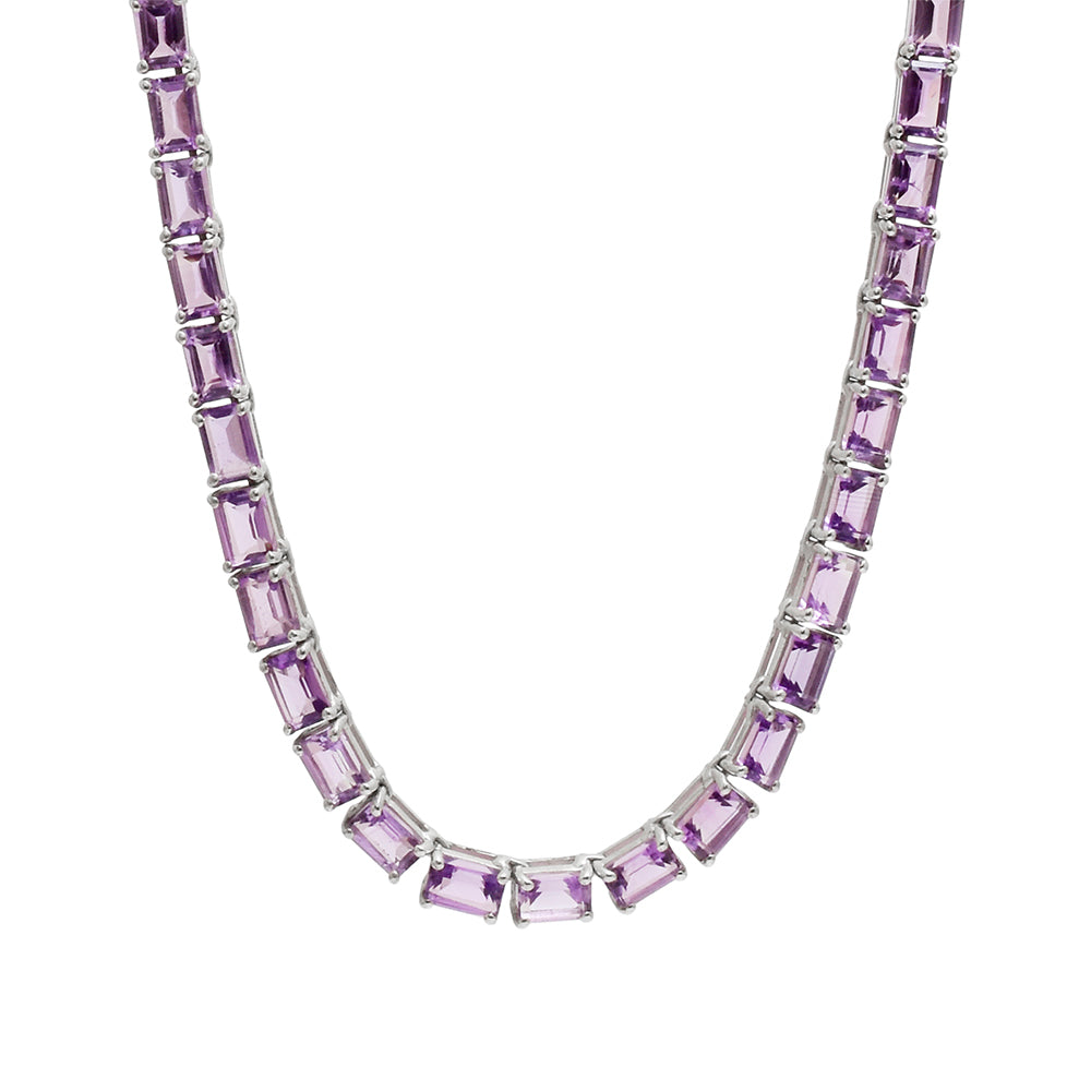 Silberarmband mit brasilianischem Amethyst 4 