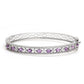 Silberarmband mit brasilianischem Amethyst und weißem Topas