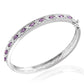 Silberarmband mit brasilianischem Amethyst und weißem Topas