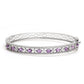 Silberarmband mit brasilianischem Amethyst und weißem Topas