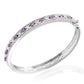 Silberarmband mit brasilianischem Amethyst und weißem Topas