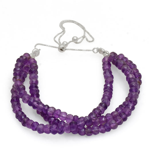 Silberhalskette mit brasilianischem Amethyst