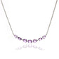 Silberhalskette mit brasilianischem Amethyst
