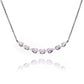 Silberhalskette mit brasilianischem Amethyst
