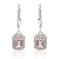 Silberohrringe mit brasilianischem Amethyst und weißem Topas