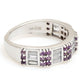 Silberring mit brasilianischem Amethyst und weißem Topas