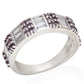 Silberring mit brasilianischem Amethyst und weißem Topas