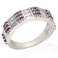 Silberring mit brasilianischem Amethyst und weißem Topas