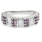 Silberring mit brasilianischem Amethyst und weißem Topas