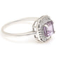 Silberring mit brasilianischem Amethyst und weißem Topas
