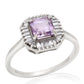 Silberring mit brasilianischem Amethyst und weißem Topas