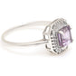 Silberring mit brasilianischem Amethyst und weißem Topas