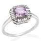 Silberring mit brasilianischem Amethyst und weißem Topas