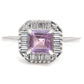 Silberring mit brasilianischem Amethyst und weißem Topas