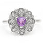 Silberring mit brasilianischem Amethyst und weißem Topas