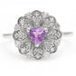 Silberring mit brasilianischem Amethyst und weißem Topas