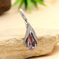 Silberbrosche mit brasilianischem Amethyst und weißem Topas